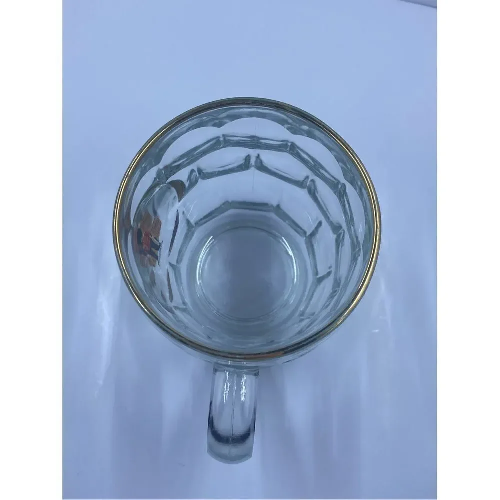 Buckingham Palace half pint glass gold rim trim